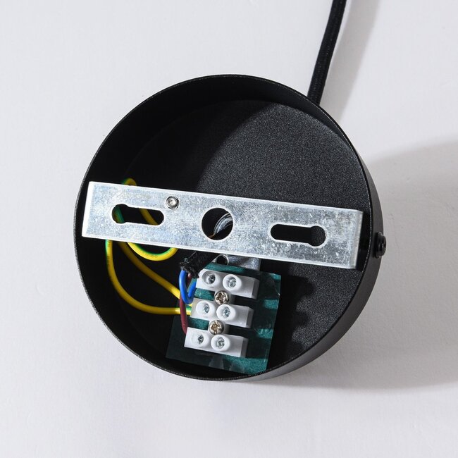 Power supply for single-phase track lighting system with ceiling cap – black (round or square)