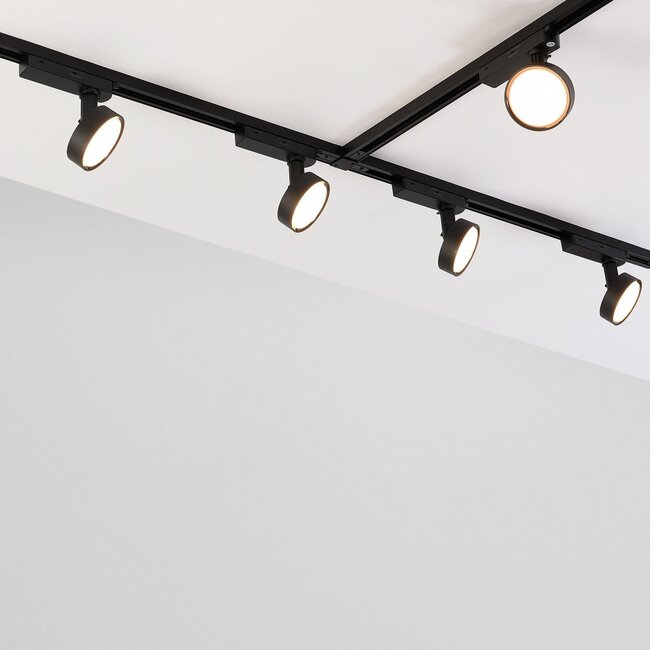 Railspot 1-phase Colle with integrated LEDs 3000K - black