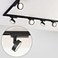 1-phase 3-metre Track lighting system with black Colle spotlights 3000K