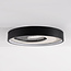 Cercul ceiling light black with grey and off-white stone effect Ø40 cm and 3-step dimmable
