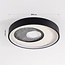Ceiling light Cercul black with grey and off-white stone effect Ø40 cm and 3-step dimmable