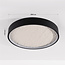 Ceiling lights Cercul Ø40 cm black with off-white stone effect and 3-step dimmable