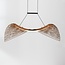3-step dimmable pendant light Shella in wood and black