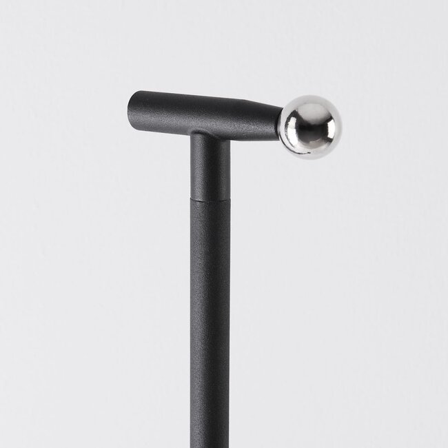 Modern Zinc floor lamp with rechargeable reading lamp – Black