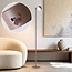 Floor lamp Zinc with rechargeable reading light, touch dimmer and integrated LED – taupe