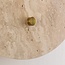 1-light wall lamp Artoa - travertine (natural stone) with glass globe