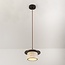 Japandi pendant light made of travertine (natural stone) and wood - Travano