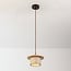 Japandi pendant light Travia - travertine (natural stone) and light wood