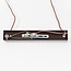 2-light pendant light Travé - travertine (natural stone) and wood