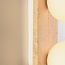 2-light wall lamp Artea in travertine (natural stone) with glass globes