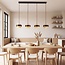 4-light pendant light Mavero made of cement and wood