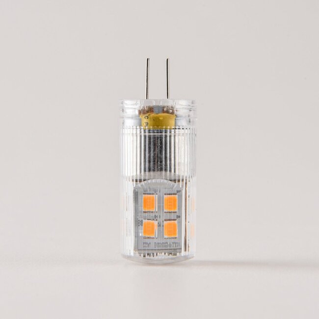 Dimmable G4 LED bulb, clear, 2700K, 2W