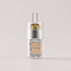 Dimmable G4 LED bulb, clear, 2700K, 2W