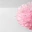 Designer pendant light Pluma - soft pink with feathers