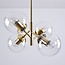 4-light pendant light Florence - clear glass and gold