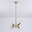 Retro pendant lamp in Gold with transparent glass, 4-light - Florence