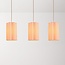 3-light pendant light Orza - beige linen