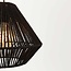 3-light pendant light Ivera - black woven rope