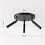 Black Dora ceiling light with three adjustable Spotlights