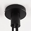 6-light ceiling light Leon - black with amber glass