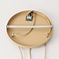 3-light pendant light Kodi - beige with milk-white glass globes