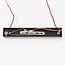 2-light Japandi pendant light Mara - travertine (natural stone) and wood
