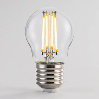 E27 LED bulb, transparent glass, Ø45mm, 4.5W, 2700K, 3-step dimmable
