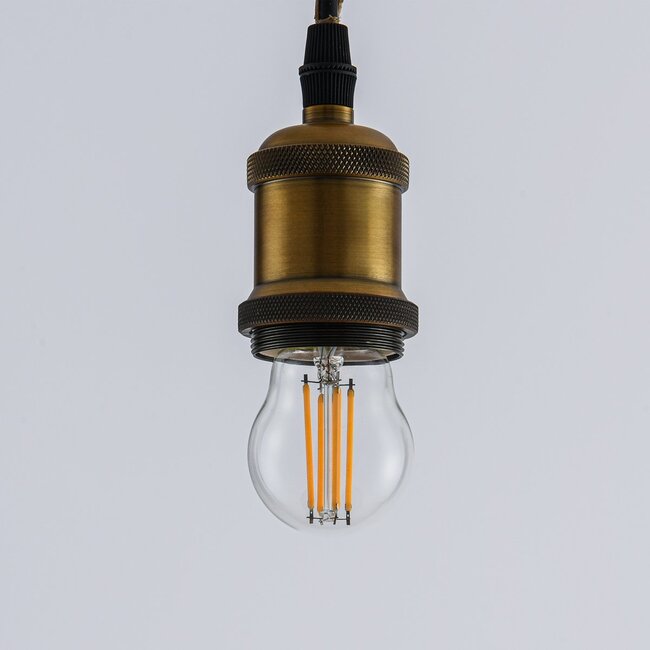 E27 LED bulb, transparent glass, Ø45mm, 4.5W, 2700K, 3-step dimmable