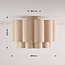 Ceiling light Hora with two-layer linen shade - beige