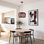 Pendant lamp Viro in red metal Ø38 cm