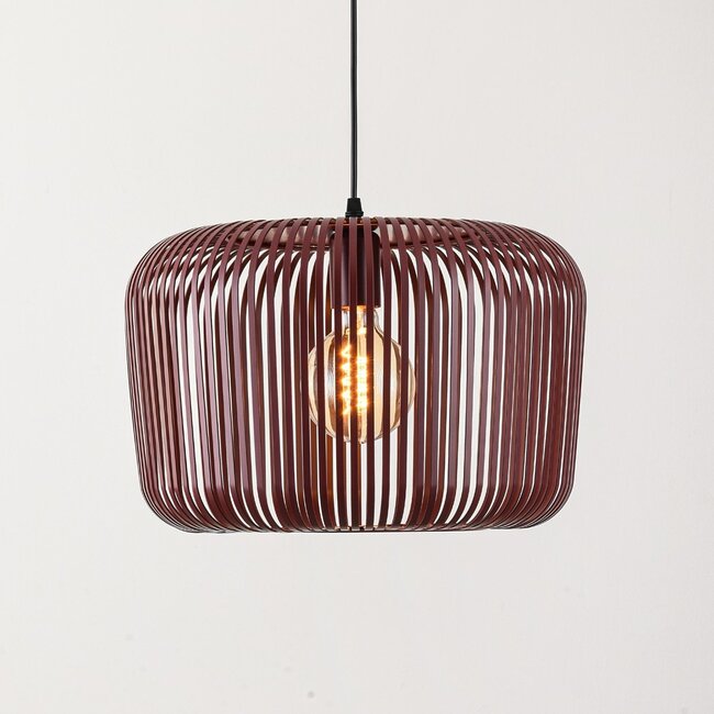 Pendant lamp Viro in red metal Ø38 cm