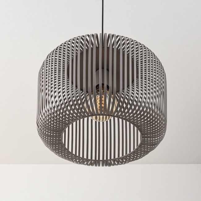 Pendant light Viro in light grey metal – Ø38 cm
