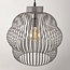 Pendant lamp Kavo in light grey metal Ø40 cm
