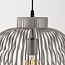 Pendant light Kavo in light grey metal – Ø40 cm