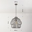 Pendant lamp Kavo in light grey metal Ø40 cm