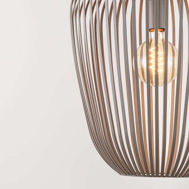 Pendant lamp Taro in light grey metal Ø35 cm