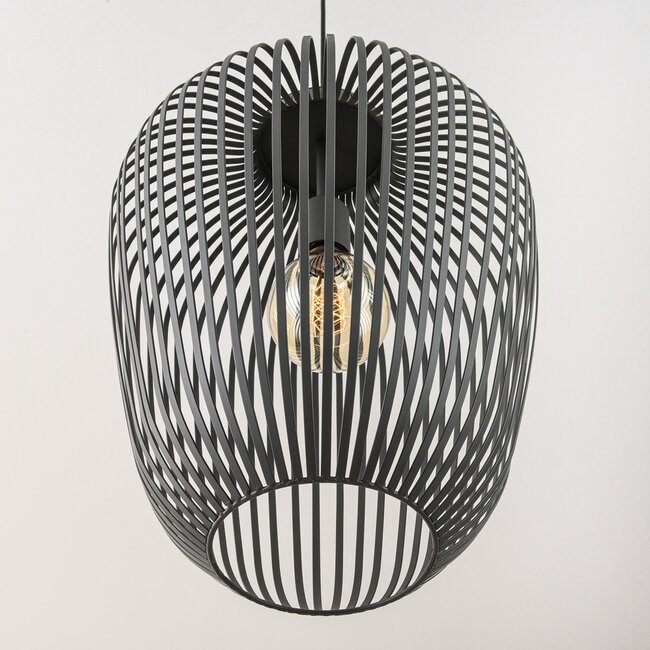 Pendant lamp Taro in dark grey metal Ø35 cm