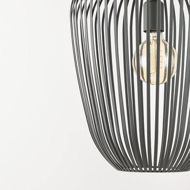 Taro pendant light in dark grey metal – Ø35 cm