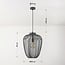 Pendant lamp Taro in dark grey metal Ø35 cm