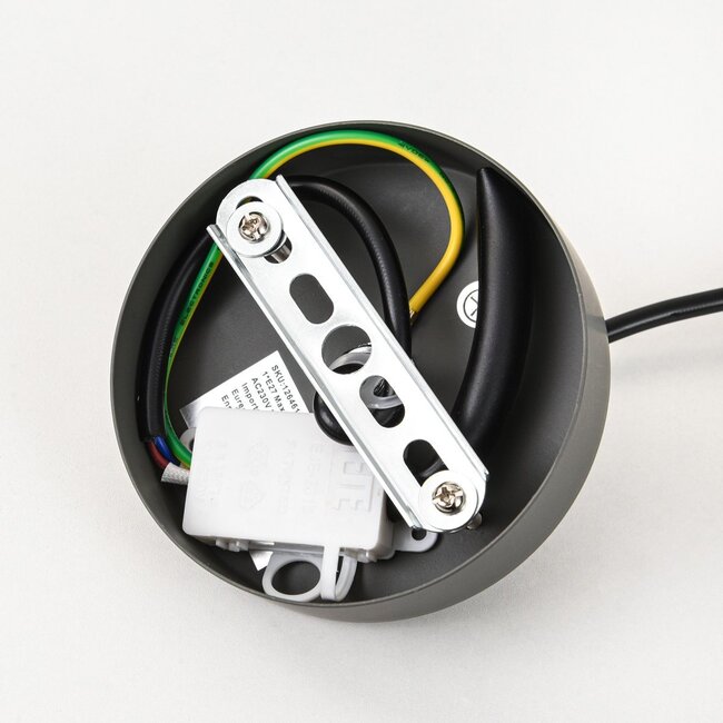 Taro pendant light in dark grey metal – Ø35 cm