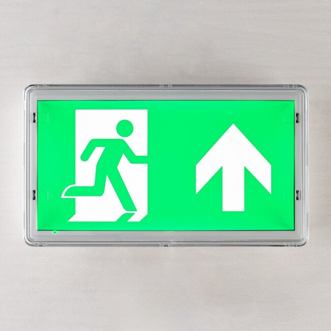 3 watt surface-mounted emergency lighting with 4 pictograms