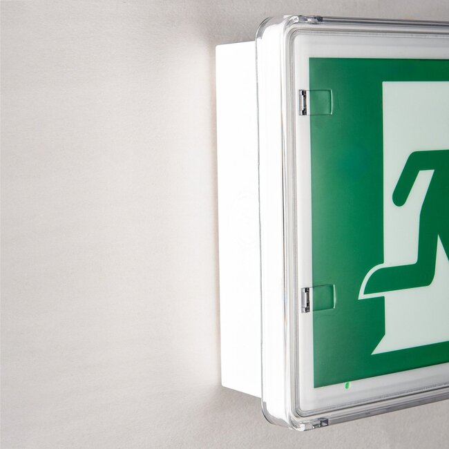 3 watt surface-mounted emergency lighting with 4 pictograms