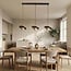 3-light pendant light Tona - travertine (natural stone) and wood