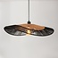 Ravena Pendant Light in Hand-Woven Paper, Black and Natural
