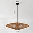 Pendant light Orana with double hand-woven paper shade in natural
