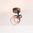Adjustable ceiling spotlight Pilou with brown ombre glass