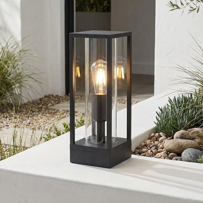 Industrial outdoor table lamp Ted - black