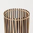 Floor lamp Lori in bamboo - black and natural