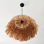 Laria pendant light made from natural hand-woven raffia paper