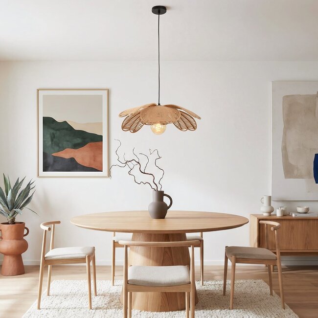 Pendant light Solune made of natural cotton rope